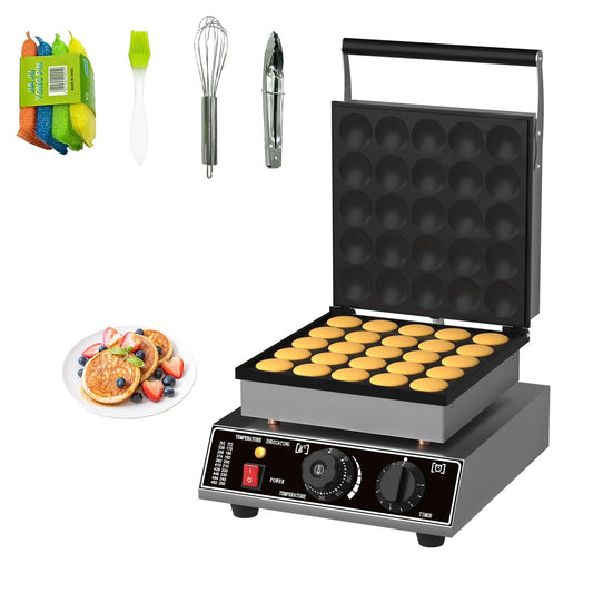 Kselythan Mini Pancakes Maker Machine 25PCS 1750W Commercial And Home Electric Nonstick Waffle Maker Machine 110V Mini Dutch Pancake Maker