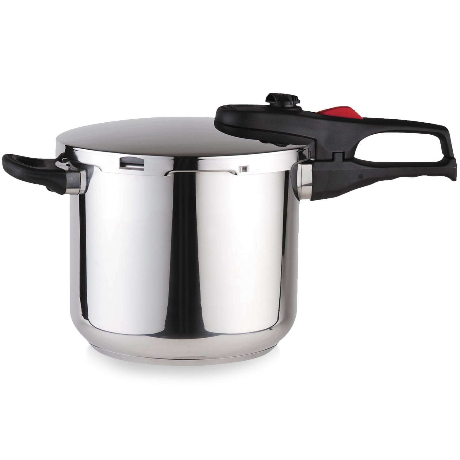 MAGEFESA Practika Plus 6.3-Quart Pressure Cooker – 18/10 Stainless Steel, Induction Compatible, 5-Layer Heat Diffuser Bottom, 5 Safety Systems, Even Heat Distributio