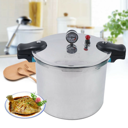 MONIPA Pressure Cooker Canner 23 quart with Pressure Control Pressure Pot Stovetop Pressure Regulator Cooking Steam Release Valve With Steam Guage