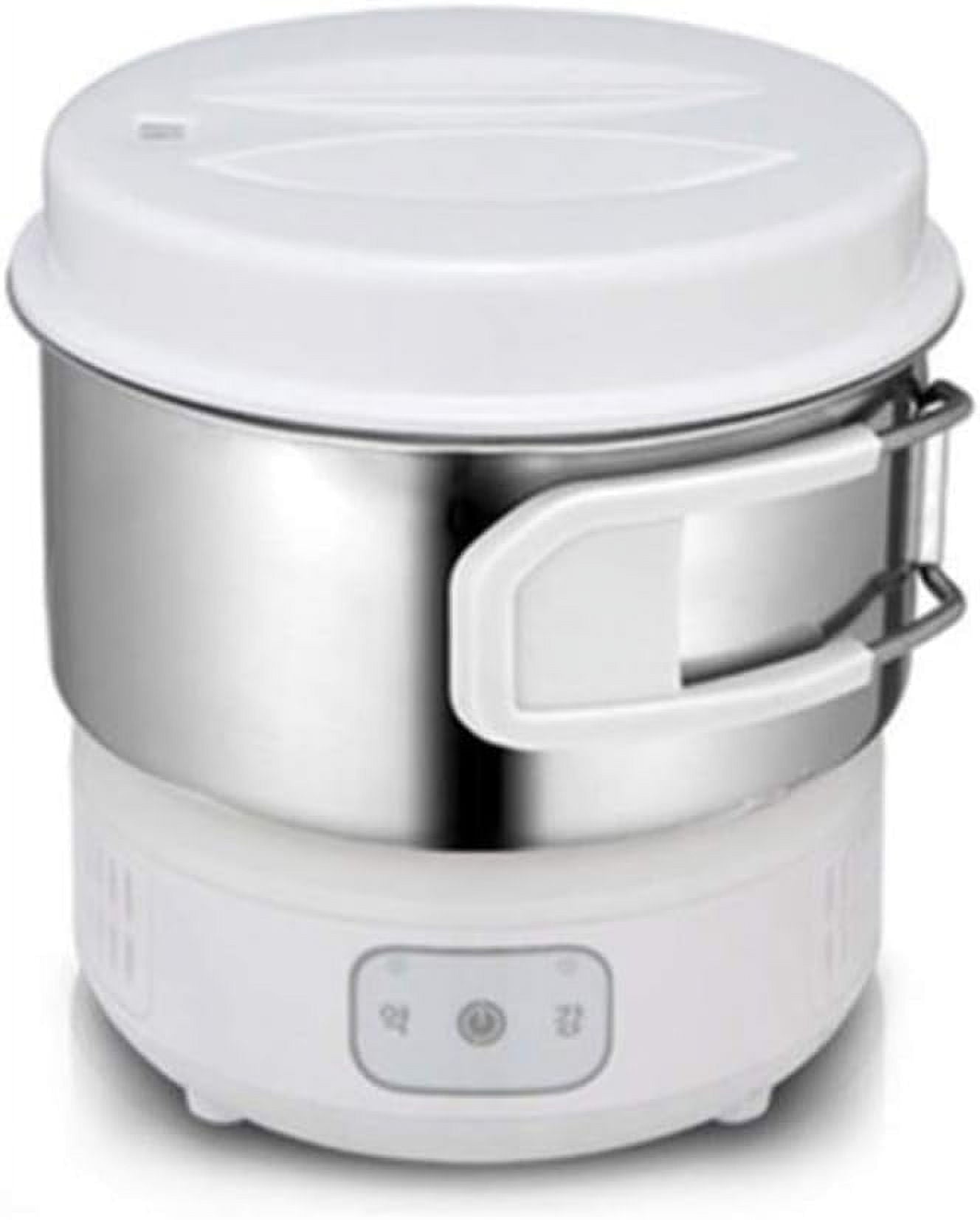 Magic Chef MER-IR600W Electric Mini Induction Multi Cooker Hot Pot Portable Outdoor Camping Stainless Steel Electric Travel Cooker 220V Voltage White 6" 2.64 Ib