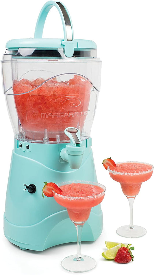 Margarita & Slush Machine, Makes 1 Gallon of Drinks, Easy-Flow Spout, With Carry Handle, Aqua