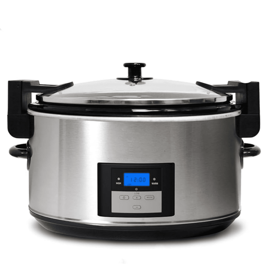 Maxi-Matic Elite Platinum MST-900VXD 8.5-Quart Stainless Steel Programmable Slow Cooker w/Locking Lid, Black