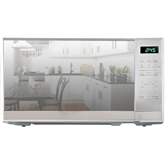 Microwave Oven - Stainless Steel Compact Style Microondas, Smart Countertop Kitchen Appliance With Digital Touch Use, Pre-Set Function, 10