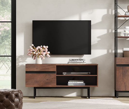 Mid Century TV Stand with Metal Frame for up to 58 in TVs