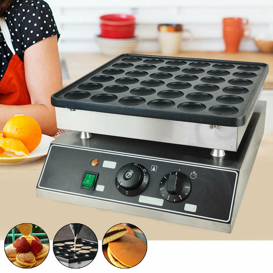 Mini Pancake Maker for 36 Holes Mini Dutch Pancakes 110V Pancake Pan Commercial
