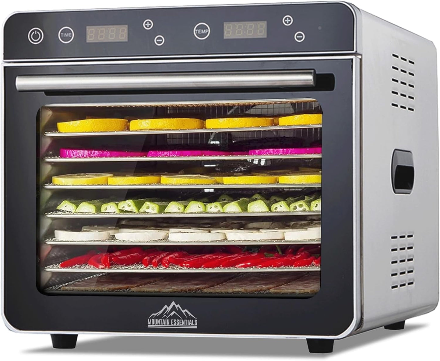 Mountain Essentials 8-Tray Food Dehydrator Machine 700W for Herbs, Meats, Fruits & Veggies – Adjustable Temp, Timer, Drip Tray & Recipe Book