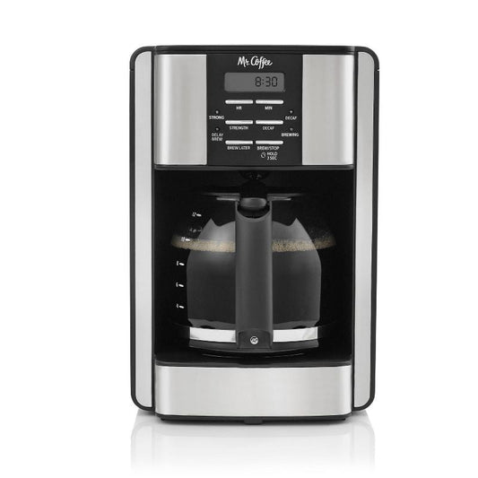 Mr. Coffee 12-Cup Programale Coffee r ck/Stainless Steel: D, Automatic Shut-Off, Dishwasher-Safe Parts
