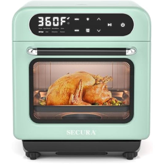 Multifunction Air Fryer Steam Oven, 13 Quart Compact Oven with Convection Bake, Airfryer, Rapid Steam, Ferment, Dehydrator Combo, Nutritious & Delicious Food Steamer for Cooking
