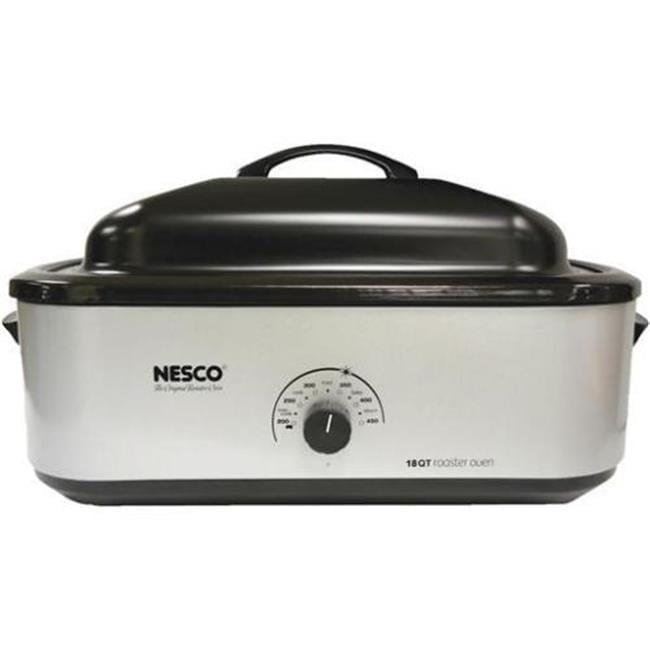 Nesco QZ5925 18 qt Electric Roaster Oven, Metallic Silver