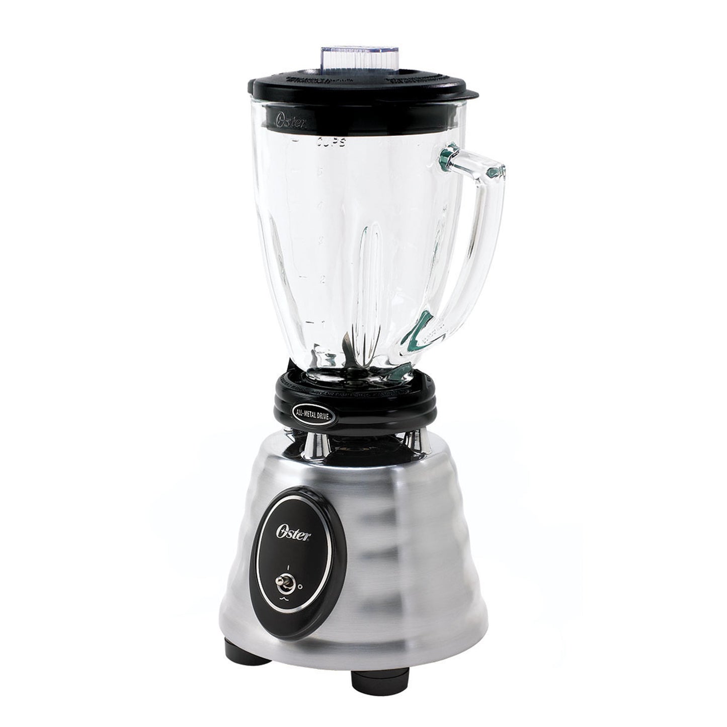 Oster Beehive Performance Blender with 1000-Watt Motor, 6-Cup Boroclass Glass Jar Blender, Silver/Black