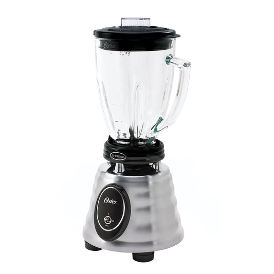 Oster Beehive Performance Blender with 1000-Watt Motor, 6-Cup Boroclass Glass Jar Blender, Silver/Black