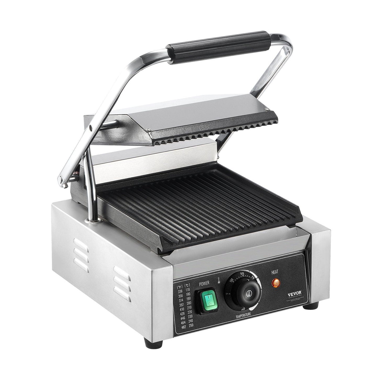 Panini Press Grill, 9x9 Electric Sandwich Maker with Nonstick Plates, Panini Presser & Griddle for Indoor Use, 1800W