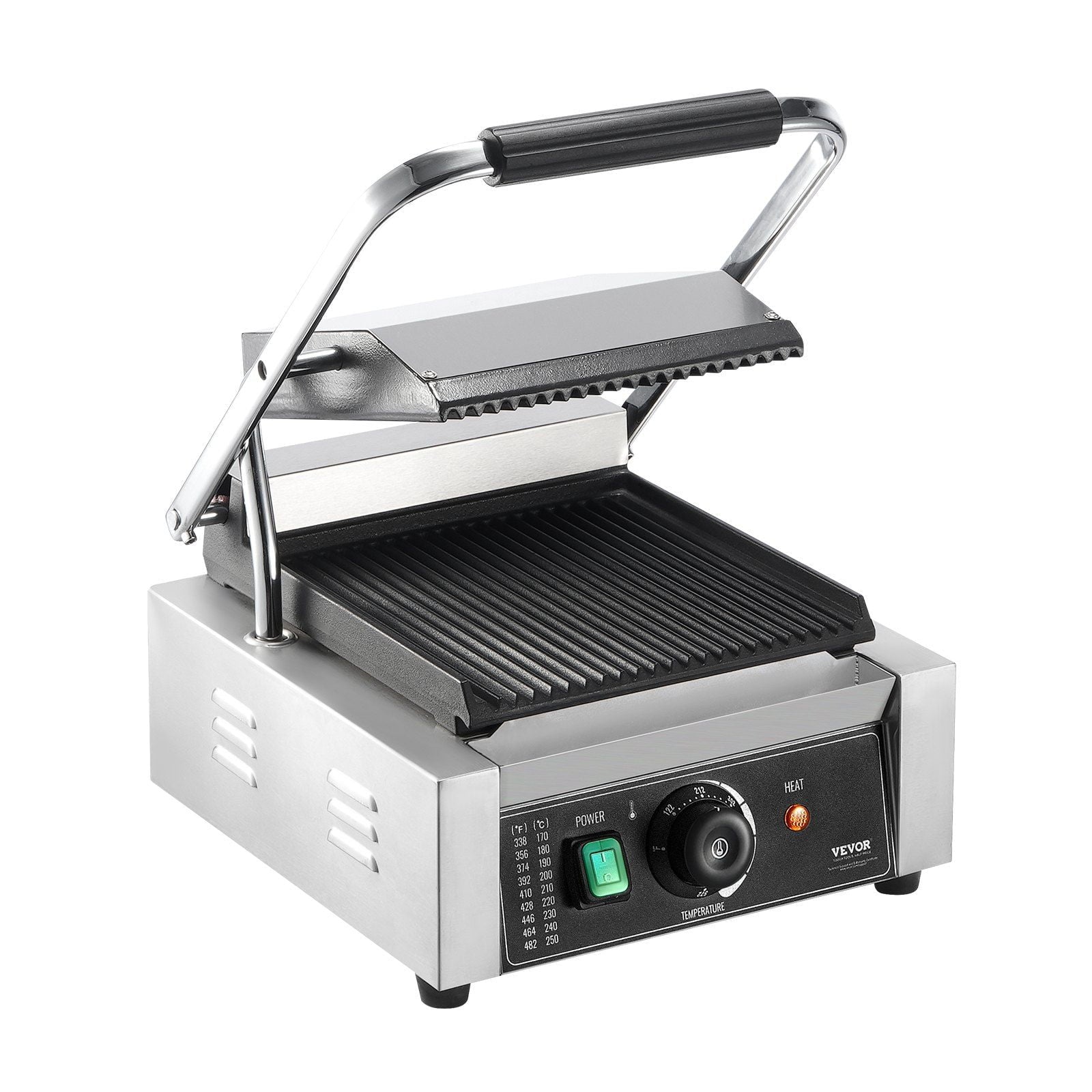 Panini Press Grill, 9x9 Electric Sandwich Maker with Nonstick Plates, Panini Presser & Griddle for Indoor Use, 1800W