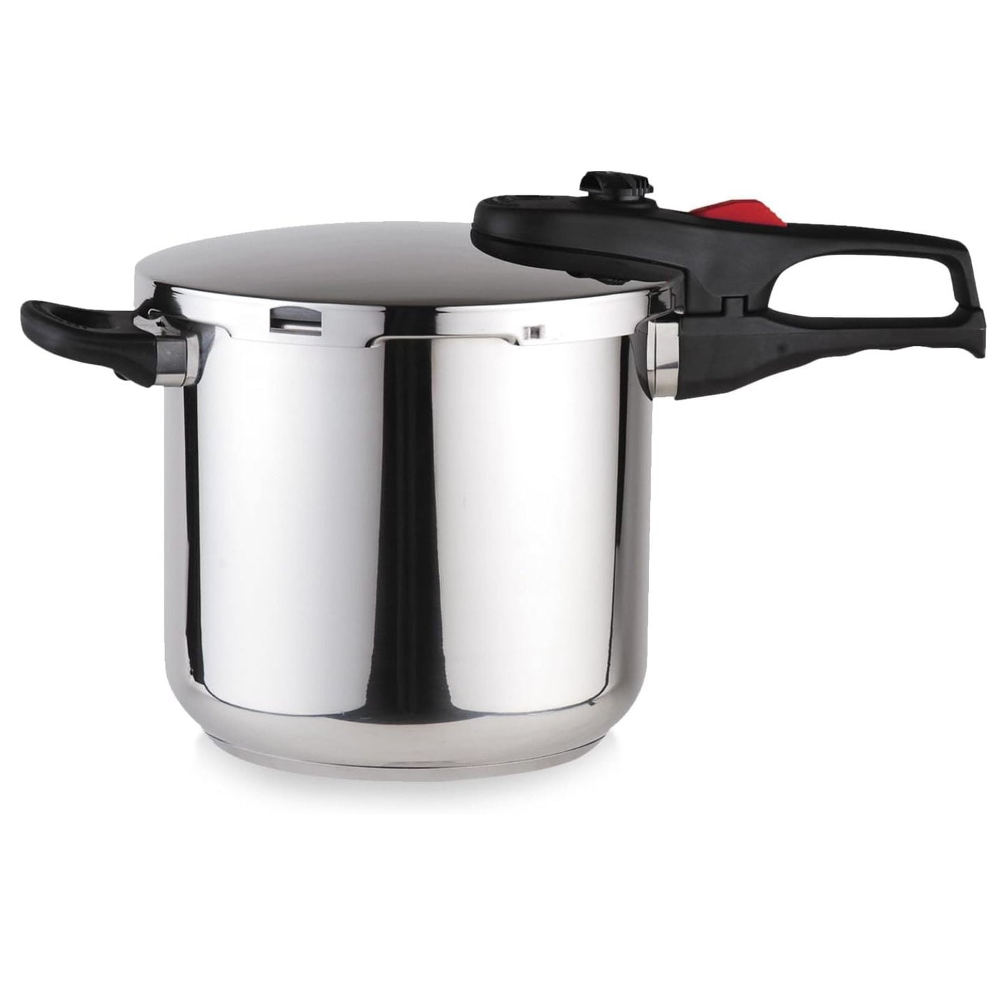 Practika Plus, 8-Quart Pressure Cooker, 18/10 stainless steel, Induction Compatible, 5-Layer Heat Diffuser Bottom, 5 Safety Systems, Even Heat Distribution 8 Quarts