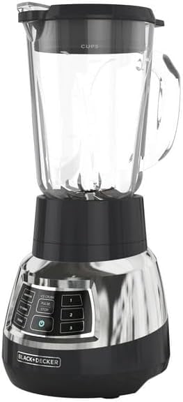 Quiet Blender, 48 oz Glass Jar, Personal Blending Jar, 900 W Peak Power, 3 Speeds, 3 Auto Functions, BL1400DG-P