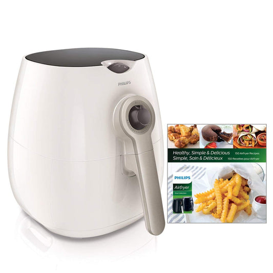 Restored Philips Starfish Technology Airfryer with Cookbook, White - 1.8lb/2.75qt- HD9220/58 (Refurbished)