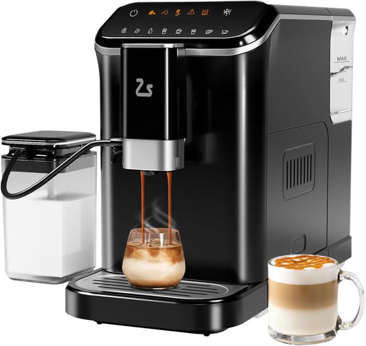 Riedhoff Fully Automatic Espresso Machine CM9002, 1350 W, Touch Screen with 1.5 L Water Tank, Black