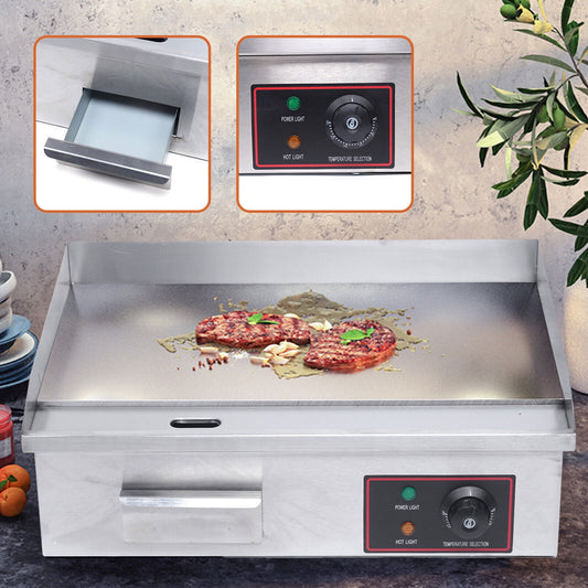 SHIOUCY 22 in Electric Griddle - Temperature Control, Stainless Steel