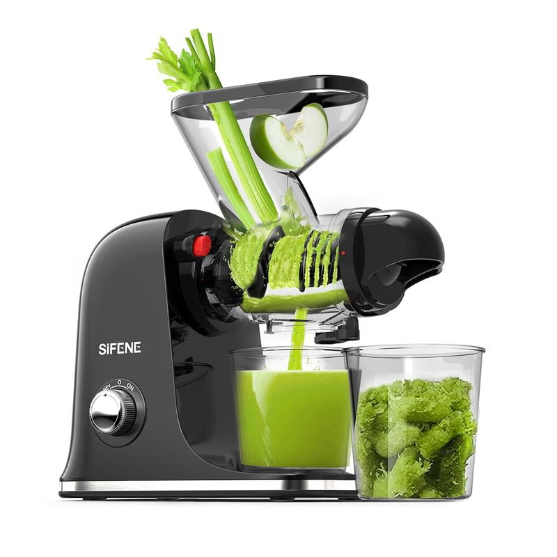 SiFENE Compact Cold Press Juicer Machine Vegetable and Fruit Juice Maker Squeezer, Easy to Clean, BPA Free , High Nutrition Extraction sunkist  juicer tiktok shop blender machine barbell