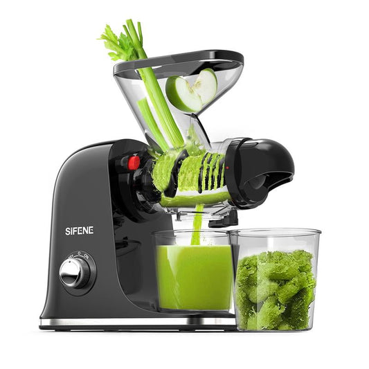 SiFENE Compact Cold Press Juicer Machine Vegetable and Fruit Juice Maker Squeezer, Easy to Clean, BPA Free , High Nutrition Extraction sunkist  juicer tiktok shop blender machine barbell