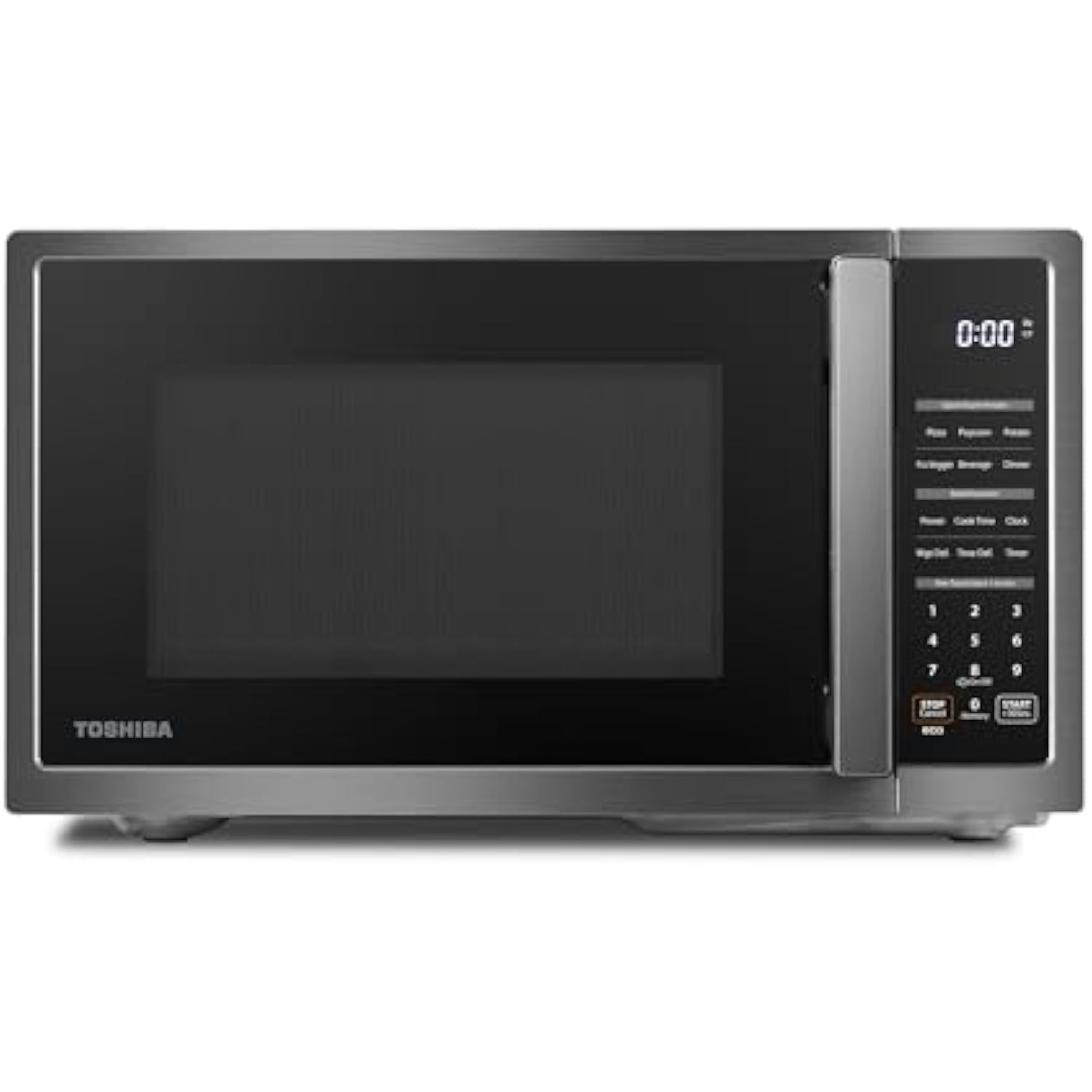 Small Countertop Microwave Oven with 6 Auto Menus, Mute Function, Child Lock, Kitchen Essentials for Dorm, 0.9 Cu Ft, 10.6 Inch Removable Turntable, 900W, Black Stainless Steel
