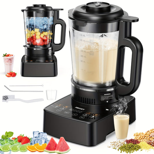 Stelorda 10-in-1 Smart Blender - 60oz Glass Heating Blender & Soy Milk Maker, 24H Delay Timer, for Soups, Smoothies, Juices, Stews, And Shakes