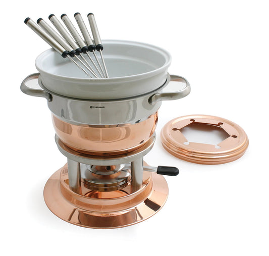 Swissmar Lausanne 11 Piece Copper Plated Fondue Set