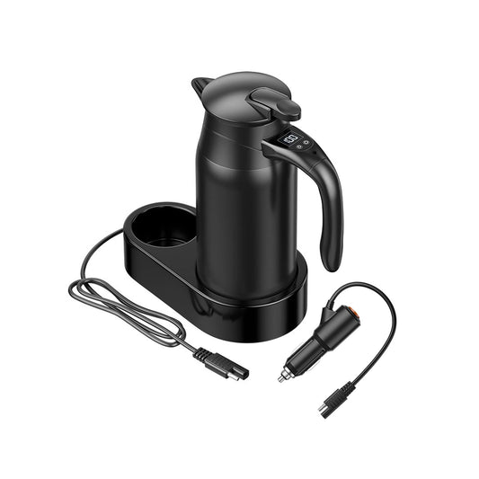 TISHITA Car Kettle Boiler Car Electric Kettle 12 V 24 V 800 ml Water Boiler Truck Kettle for Boiling Water Coffee Tea Stainless Steel