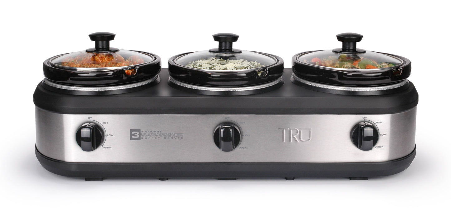 TRU Triple Crock Buffet Slow Cooker
