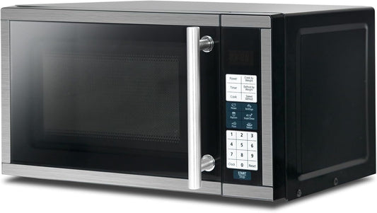 Techomey Microwave Oven Countertop 700W 10 Power Levels 6 Auto Menus 0.7 cu ft