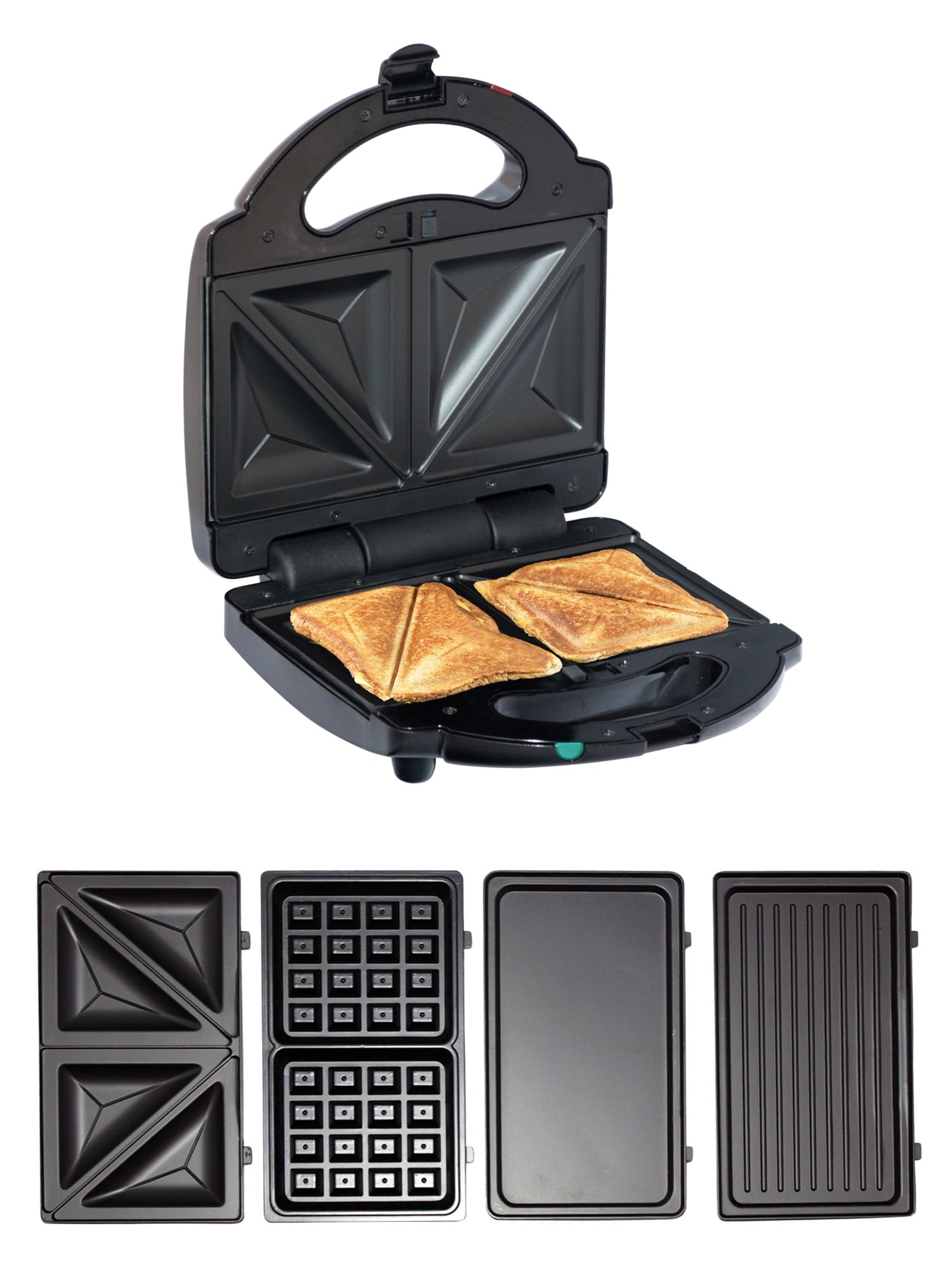 Total Chef 4-in-1 Grill Waffle Maker Sandwich Press Open Griddle