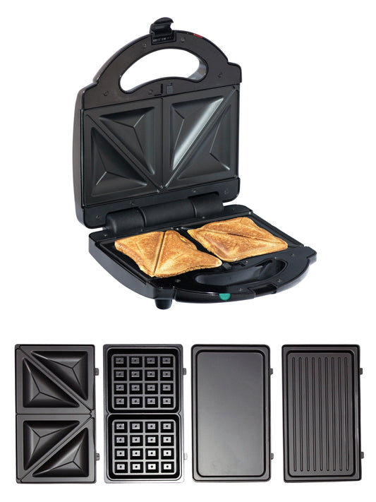 Total Chef 4-in-1 Grill Waffle Maker Sandwich Press Open Griddle