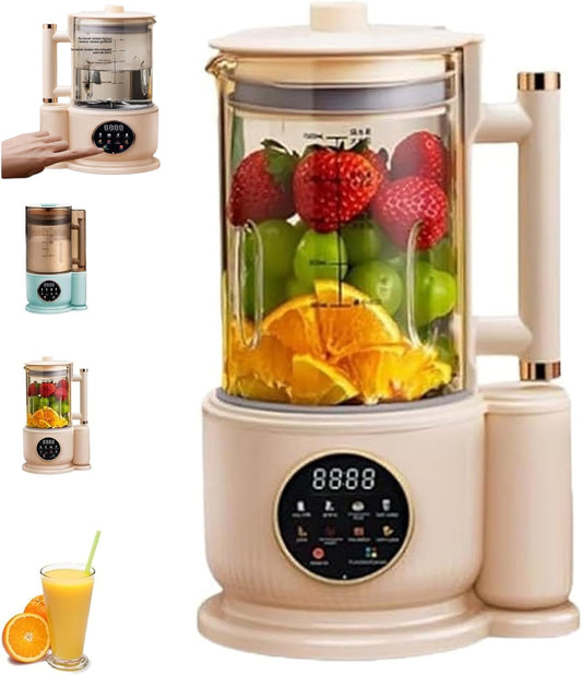 Una Licuadora Inteligente Cocina Licua Y Se Lava Solo, Smoothie Blender and Juicer All in One, Portable 1.5l Multifunctional Quiet Electric Juicer (White)