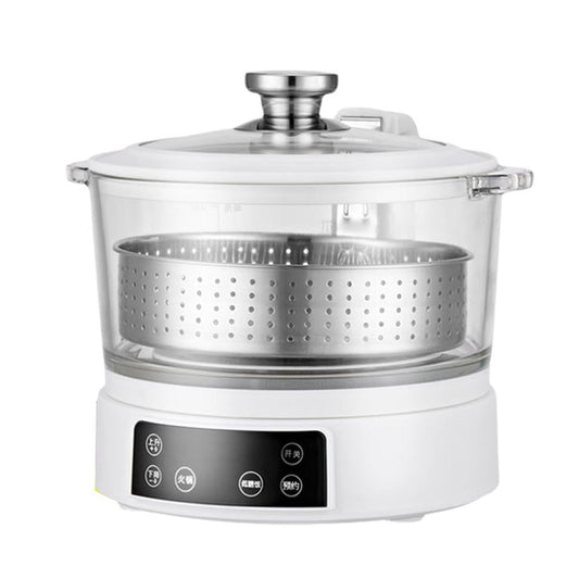 Us Standard 3L White Transparent Glass Model Side Lift Sugar Control Rice Cooker Rice Soup Separation Intelligent Lift Household Fully Automatic Rice Steaming Rice Cooker