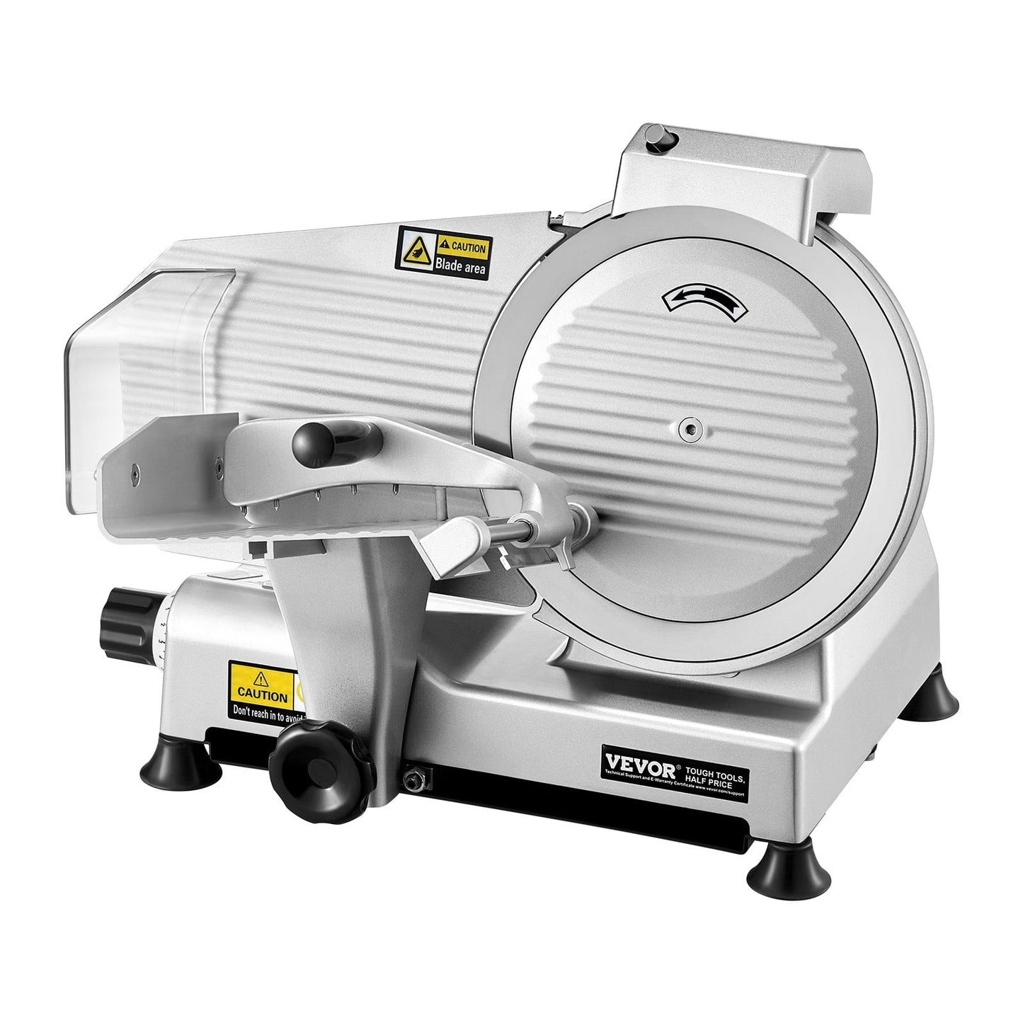VEVOR 10-Inch Electric Meat Slicer, 180W Deli Food Slicer for Frozen Meat, Bread, and Cheese