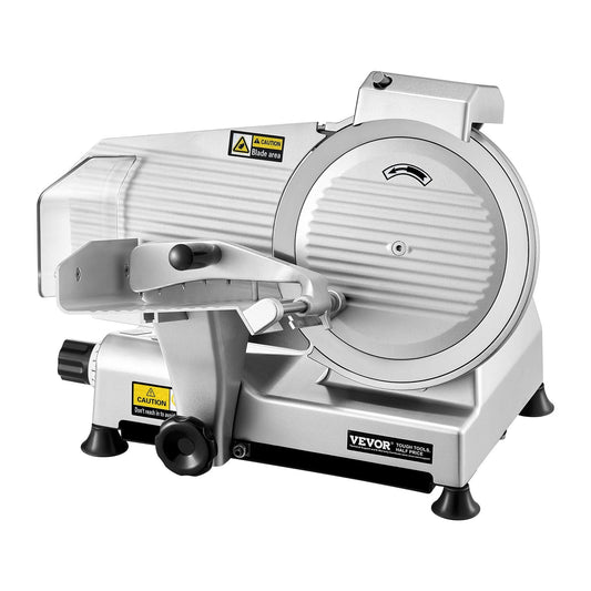 VEVOR 10-Inch Electric Meat Slicer, 180W Deli Food Slicer for Frozen Meat, Bread, and Cheese