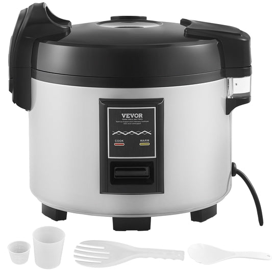 VEVOR Commercial Rice Cooker, 70-Cup Rice Cooker,15.85 Qt / 15 Liter Large Rice Cooker and Warmer with Nonstick Inner Pot, Fast Cooking and 12-Hour Keep Warm,with Rice Cup and Paddle,for Restaurant