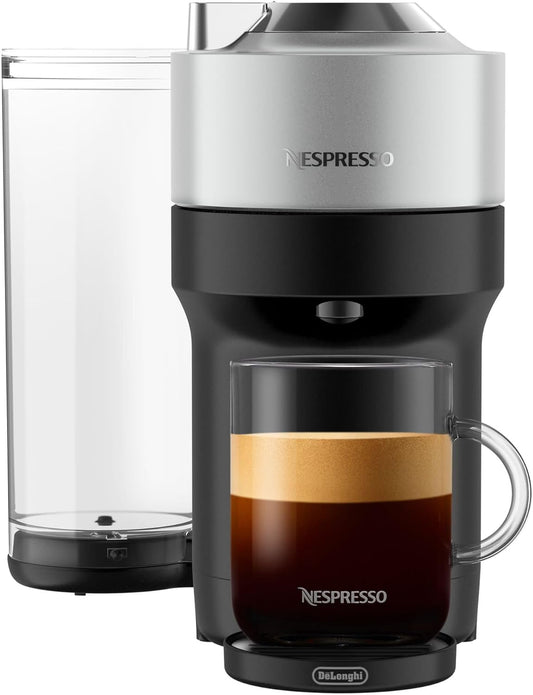 Vertuo Pop+ Deluxe Coffee and Espresso Machine by De'Longhi, 120 Volts, Silver