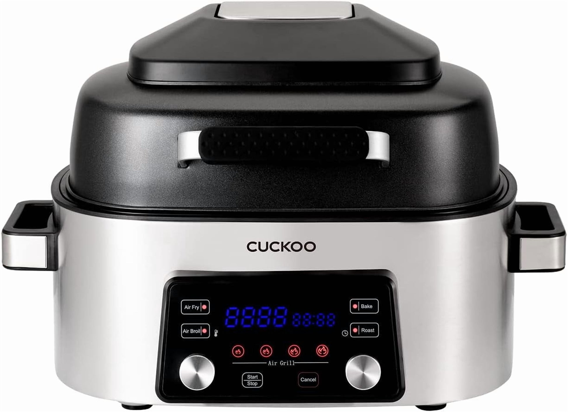 Wangxin CAFG-A0601S Countertop Air Grill | Air Grill, Air Fry, Roast, Bake & Broil, Easy to Clean, Dishwasher Safe Accessories, Recipe Book Included, Stainless Steel