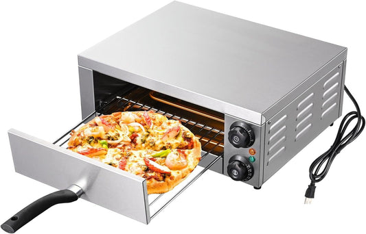 WeChef 12" Countertop Pizza Oven Indoor Electric Pizza Oven Maker 1300W Commercial Pizza Cooker Home Cafe Bakery Food Truck