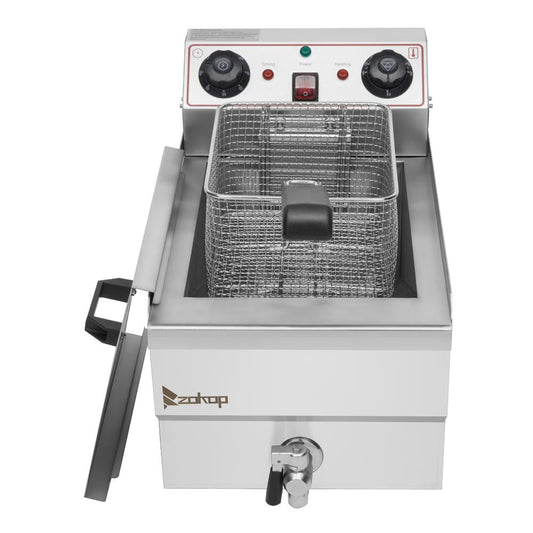 Winado 1500W 12.5QT Stainless Steel Commercial/Home Electric Deep Fryer
