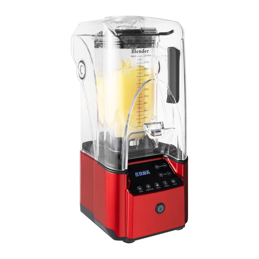 YIYIBYUS Quiet Commercial Blenders Fruit Juicer Smoothie Maker Mixer with Soundproof Shield 2200W Professional Blenders for Kitchen
