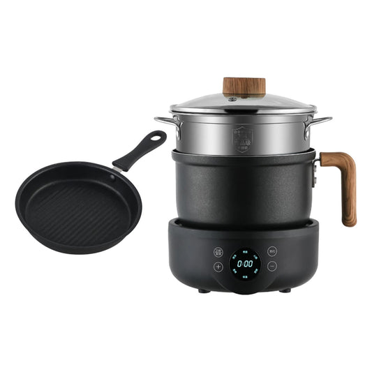 YWJLQH Electric Cooker Camping Cooker Timer Settings and Boil Dry Protection Cooking
