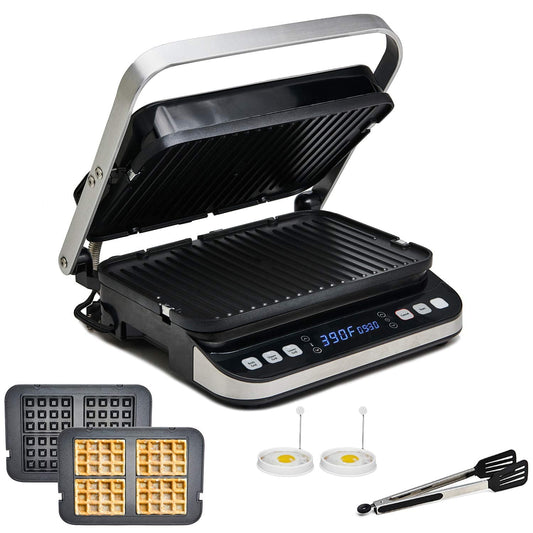 Yedi Total Package 6-in-1 Digital Grill, Waffle Maker, Panini Press