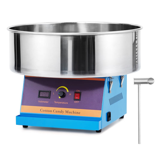 Yesfashion Electric Commercial Cotton Candy Machine, 1030W Candy Floss Maker, with Stainless Steel Bowl and Sugar Scoop, Cotton Candy Maker, Home Party Carnival