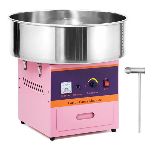 Yesurprise 1000W Cotton Candy Machine Commercial Electric Cotton Candy Machine Cotton Candy Maker with Stainless Steel Bowl Sugar Scoop Storage Drawer Perfect