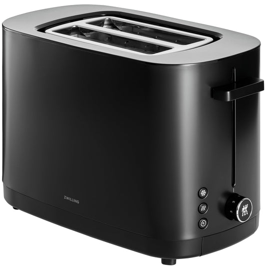 ZWILLING Enfinigy, 2-Slice Toaster, Extra Wide 1.5" Slots for Bagels and Toast, Black