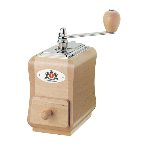 Zassenhaus - 40098 Zassenhaus Santiago Coffee Mill Grinder Beech Wood, 5.5 x 3.5 x 7.8, Natural varnish