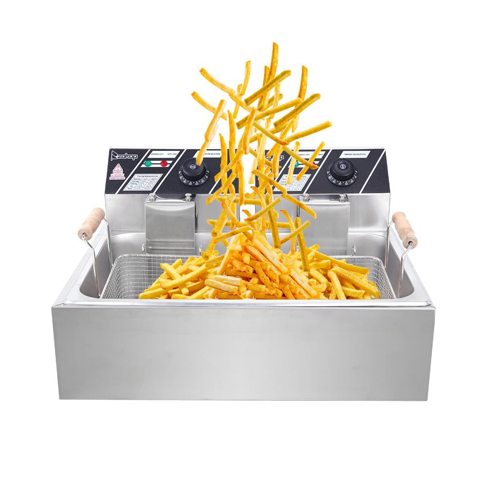 Zokop 22L 5000W Electric Deep Fryer with Single Tank for Commercial / Home Use