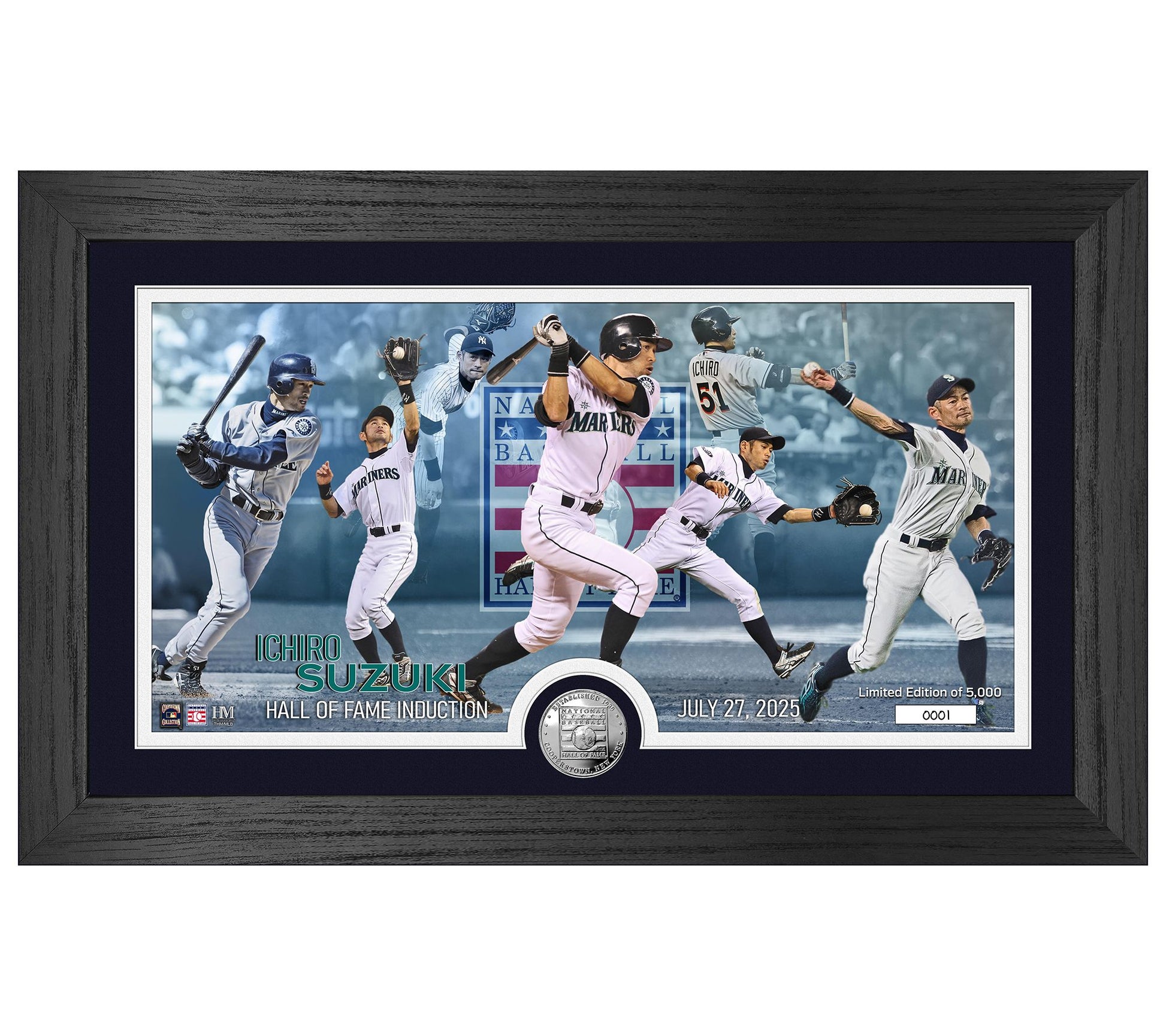 Highland Mint Ichiro Suzuki Hall of Fame Coin Pano Photo